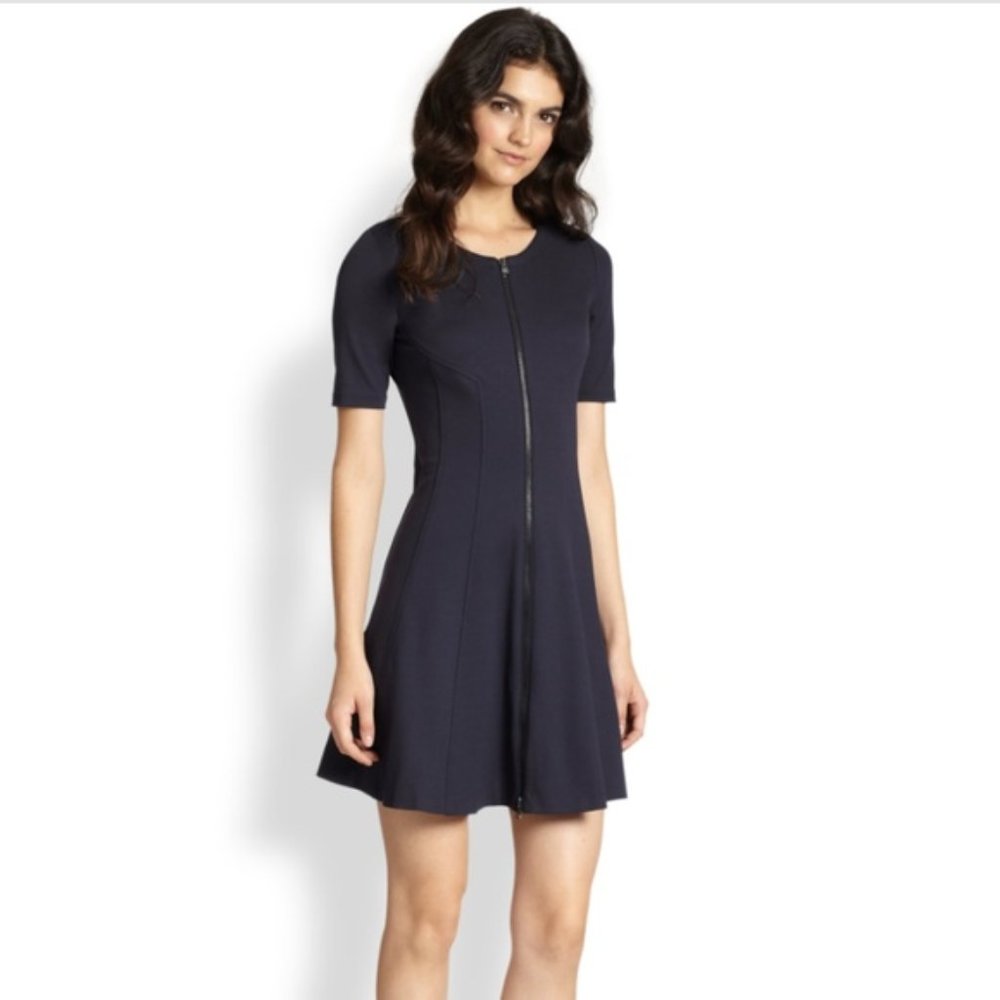 Theory Navy Zip-front Dress